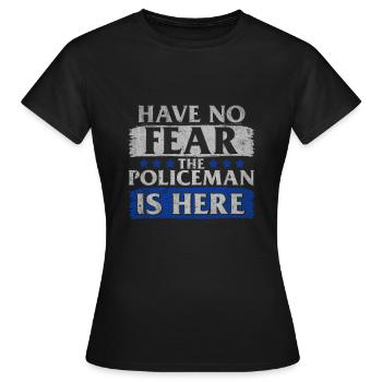 Police cop cop gift - Women's T-Shirt - black - Front - AI Model Female 172 dark (172cm)