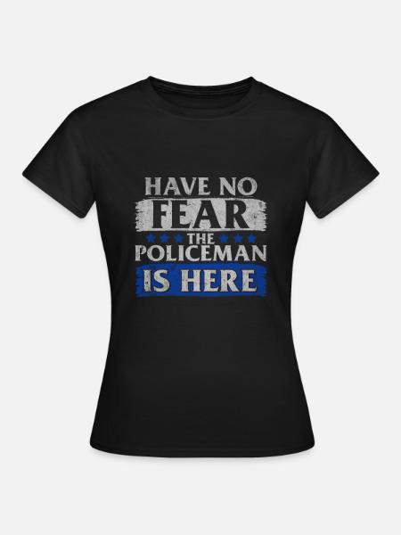 Polizei Cop Polizist Geschenk - Frauen T-Shirt - Schwarz