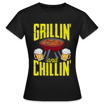 BBQ BBQ - Women's T-Shirt - black - Front - AI Model Female 172 dark (172cm)