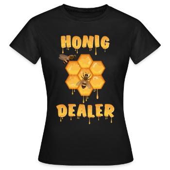 Miel Dealer Apiculteur abeilles - T-shirt Femme - noir - Devant - AI Model Female 172 dark (172cm)