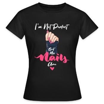 Nail polish nail design manicure nail salon nails - Women's T-Shirt - black - Front - AI Model Female 172 dark (172cm)