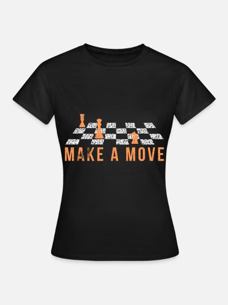 Échiquier, jouer aux échecs, pions - T-shirt Femme - noir