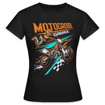 FMX Freestyle Motocross Trendsport MX Motorsport - Frauen T-Shirt - Schwarz - Vorne - AI Model Female 172 dark (172cm)