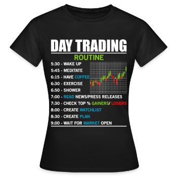 Bourse de jour - T-shirt Femme - noir - Devant - AI Model Female 172 dark (172cm)