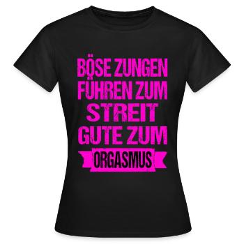 Sex Spruch Ficken Porno Swinger - Frauen T-Shirt - Schwarz - Vorne - AI Model Female 172 dark (172cm)