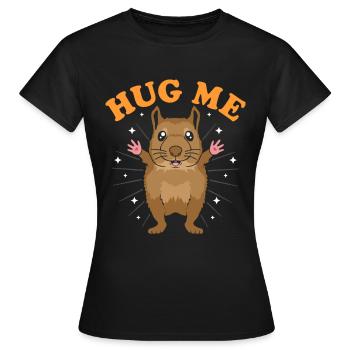 Hug Me Degu - T-shirt Femme - noir - Devant - AI Model Female 172 dark (172cm)