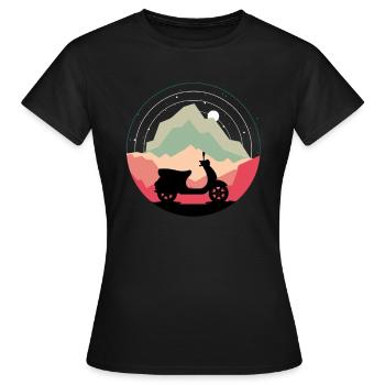 Moped Fancy Moped Design - Frauen T-Shirt - Schwarz - Vorne - AI Model Female 172 dark (172cm)