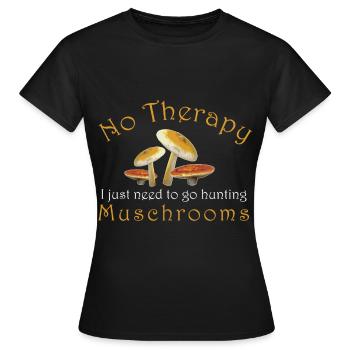 Récolter des champignons - T-shirt Femme - noir - Devant - AI Model Female 172 dark (172cm)