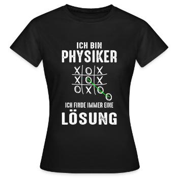Physiker Physik Mathematik Wissenschaft Lustig - Frauen T-Shirt - Schwarz - Vorne - AI Model Female 172 dark (172cm)