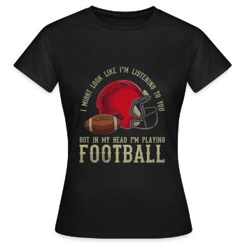 Football américain - T-shirt Femme - noir - Devant - AI Model Female 172 dark (172cm)
