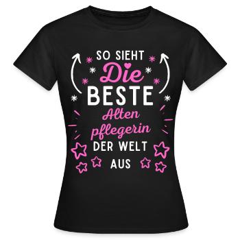 Altenpflegerin Altenheim Geschenkidee Geburtstag - Frauen T-Shirt - Schwarz - Vorne - AI Model Female 172 dark (172cm)