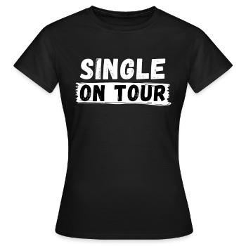 Célibataire en tournée - T-shirt Femme - noir - Devant - AI Model Female 172 dark (172cm)