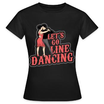 Linedance musique country western danse sport - T-shirt Femme - noir - Devant - AI Model Female 172 dark (172cm)