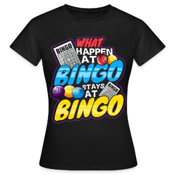 Bingo - Frauen T-Shirt - Schwarz - Vorne - AI Model Female 172 dark (172cm)