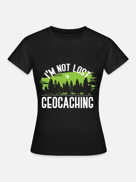 géocaching, cache, gps, géocache, géocacheur, logbu - T-shirt Femme - noir