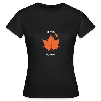 Automne automne - T-shirt Femme - noir - Devant - AI Model Female 172 dark (172cm)