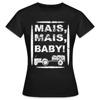 Mais Mais Baby - Frauen T-Shirt - Schwarz - Vorne - AI Model Female 172 dark (172cm)