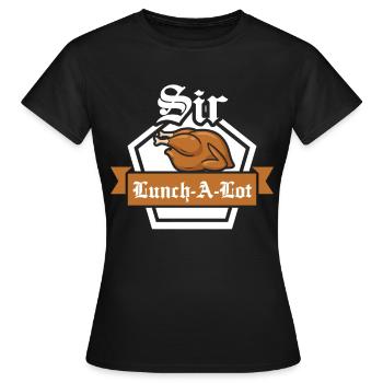 Sir Lunch a Lot Schlemmer Feinschmecker disant - T-shirt Femme - noir - Devant - AI Model Female 172 dark (172cm)