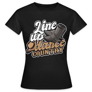 Linedance musique country western danse sport - T-shirt Femme - noir - Devant - AI Model Female 172 dark (172cm)