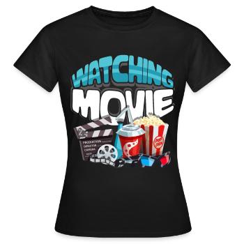 Kino Filme Television Hollywood Geschenk - Frauen T-Shirt - Schwarz - Vorne - AI Model Female 172 dark (172cm)
