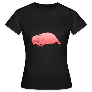 Rat-taupe nu - T-shirt Femme - noir - Devant - AI Model Female 172 dark (172cm)