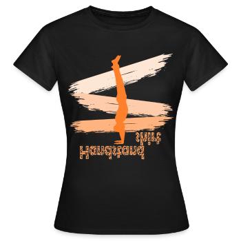 perfekter Handstand, Handstand shirt - Frauen T-Shirt - Schwarz - Vorne - AI Model Female 172 dark (172cm)
