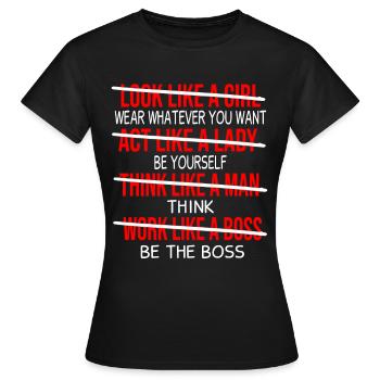 Cadeau féministe féministe féministe - T-shirt Femme - noir - Devant - AI Model Female 172 dark (172cm)
