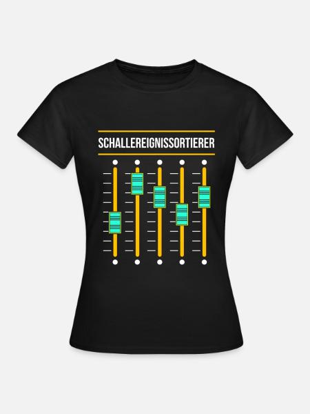 Sound event sorter sound engineer sound mixer - Women's T-Shirt - black
