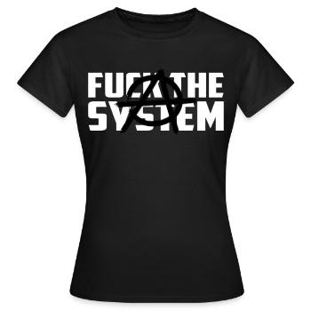 Anarchie Symbol Anarchist Geschenk Spruch - Frauen T-Shirt - Schwarz - Vorne - AI Model Female 172 dark (172cm)