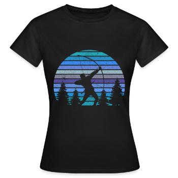 Archer cool avec flèche et arc cadeau - T-shirt Femme - noir - Devant - AI Model Female 172 dark (172cm)