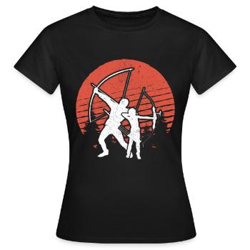 Tir à l'arc avec son cadeau pour archer - T-shirt Femme - noir - Devant - AI Model Female 172 dark (172cm)