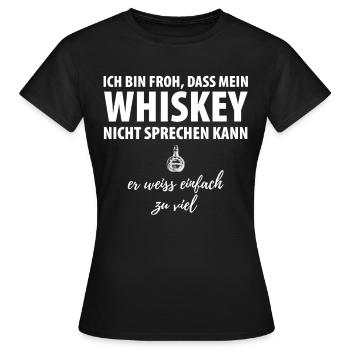 Whiskey - Frauen T-Shirt - Schwarz - Vorne - AI Model Female 172 dark (172cm)