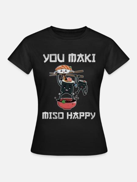 Sushi Go Japan - Frauen T-Shirt - Schwarz