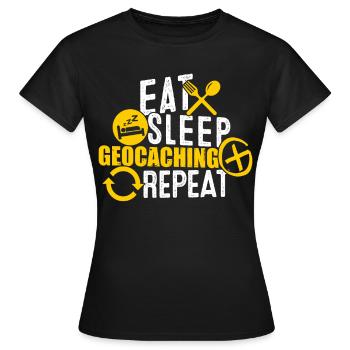 Géocache - T-shirt Femme - noir - Devant - AI Model Female 172 dark (172cm)