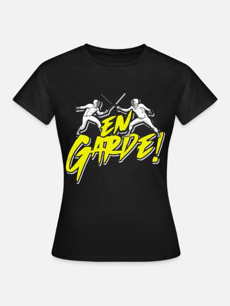 Escrime disant escrime masque duel sabre sport combat - T-shirt Femme - noir