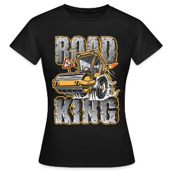 Cadeau de rouleau de construction de construction de route de travailleur de construction - T-shirt Femme - noir - Devant - AI Model Female 172 dark (172cm)