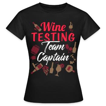 Vin rouge vin vin blanc vin verre vinificateur cadeau - T-shirt Femme - noir - Devant - AI Model Female 172 dark (172cm)