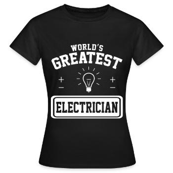 Électricien volt tension énergie - T-shirt Femme - noir - Devant - AI Model Female 172 dark (172cm)