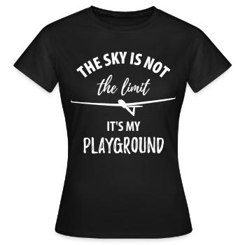 Pilote pilote de planeur planeur - T-shirt Femme - noir - Devant - AI Model Female 172 dark (172cm)