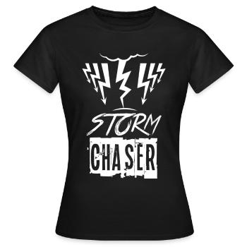 Cadeau Storm Chaser pour les amis de la foudre et du tonnerre - T-shirt Femme - noir - Devant - AI Model Female 172 dark (172cm)