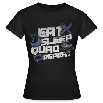 Quad - Frauen T-Shirt - Schwarz - Vorne - AI Model Female 172 dark (172cm)