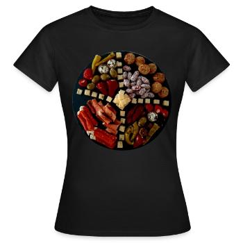 Antipasti Platte - Frauen T-Shirt - Schwarz - Vorne - AI Model Female 172 dark (172cm)