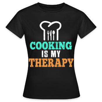 Cuisinier cuisinier cuisinier chef cuisinier - T-shirt Femme - noir - Devant - AI Model Female 172 dark (172cm)