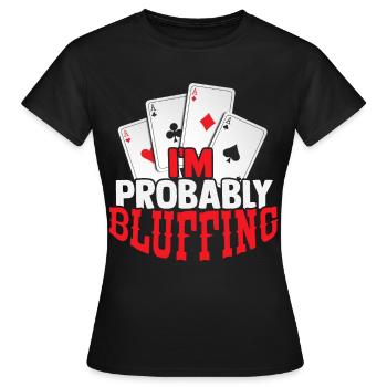 poker - T-shirt Femme - noir - Devant - AI Model Female 172 dark (172cm)
