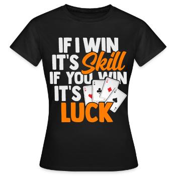 poker - T-shirt Femme - noir - Devant - AI Model Female 172 dark (172cm)