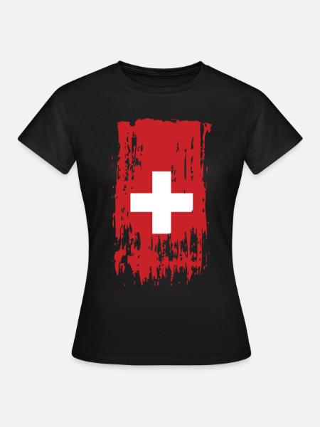 Switzerland Switzerland Switzerland - Frauen T-Shirt - Schwarz