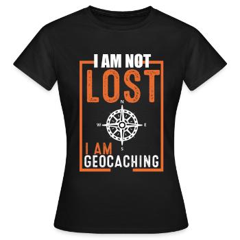 Géocache - T-shirt Femme - noir - Devant - AI Model Female 172 dark (172cm)