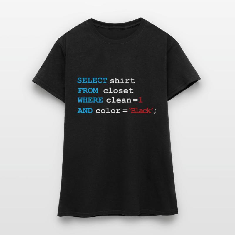 Développeur Devops matin routine SQL Select T-shirt Femme