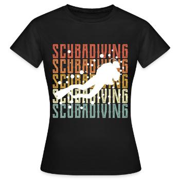 Scuba Diving - Frauen T-Shirt - Schwarz - Vorne - AI Model Female 172 dark (172cm)
