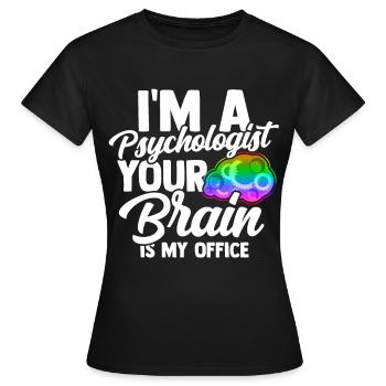 Psychologie Anthropologie cérébrale Thérapeute Freud - T-shirt Femme - noir - Devant - AI Model Female 172 dark (172cm)